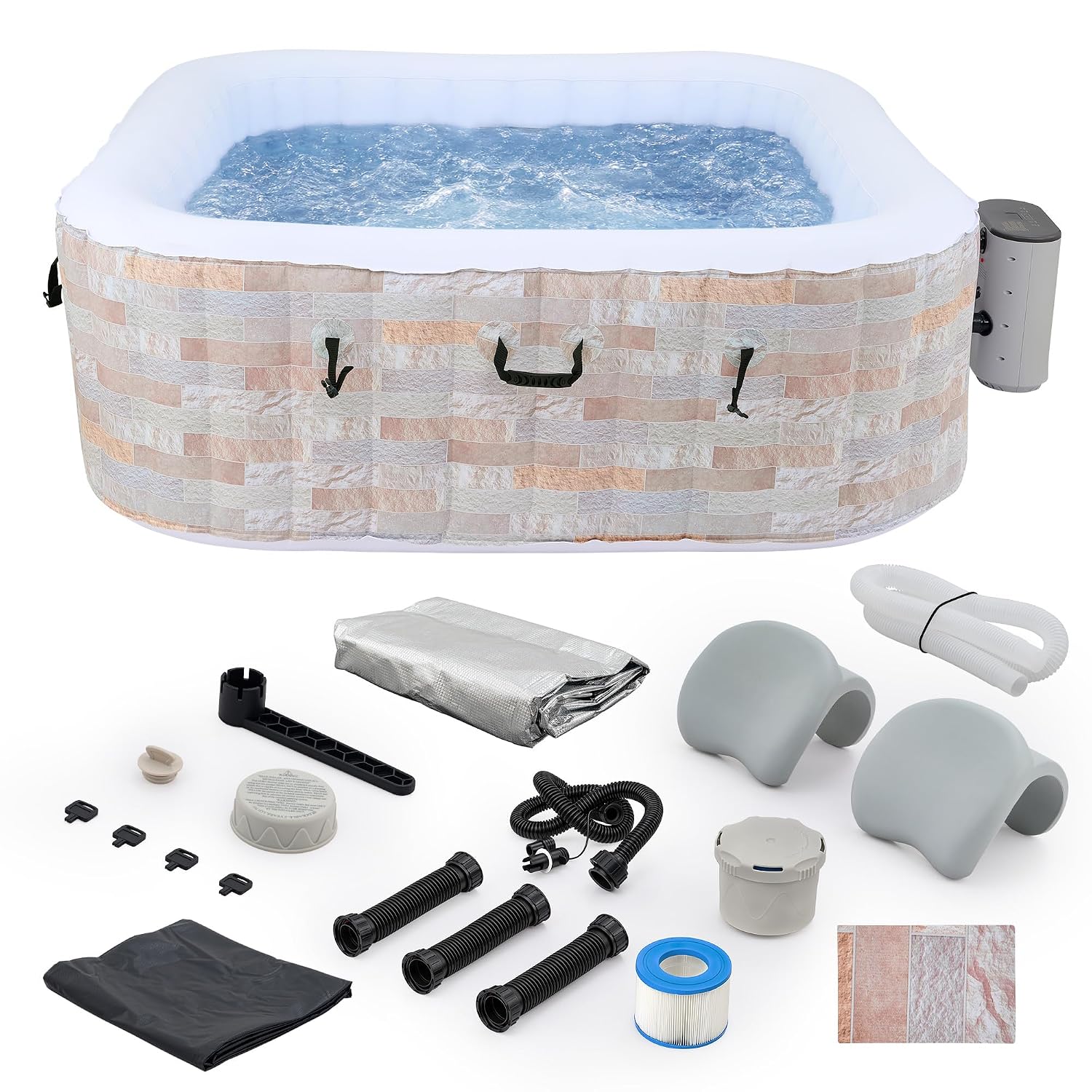 Outdoor Power For Hot Tub - 6.5ft Inflatable Hot Tub, 6-Person Outdoor