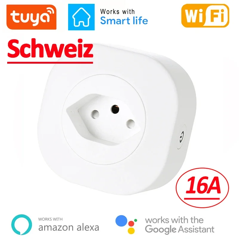 Outdoor Power Outlet Wifi - WiFi Smart Plug 16A Switzerland CH