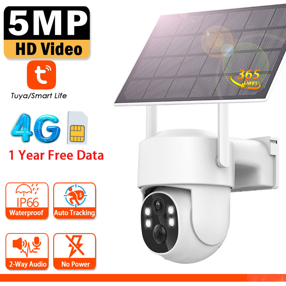 Outdoor Power Unlimited - Tuya 4G 5MP Solar Surveillance Smart
