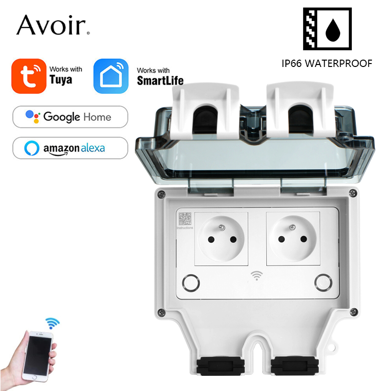 Outdoor Power Outlet Wifi - Avoir Tuya Power Socket IP66 Outdoor