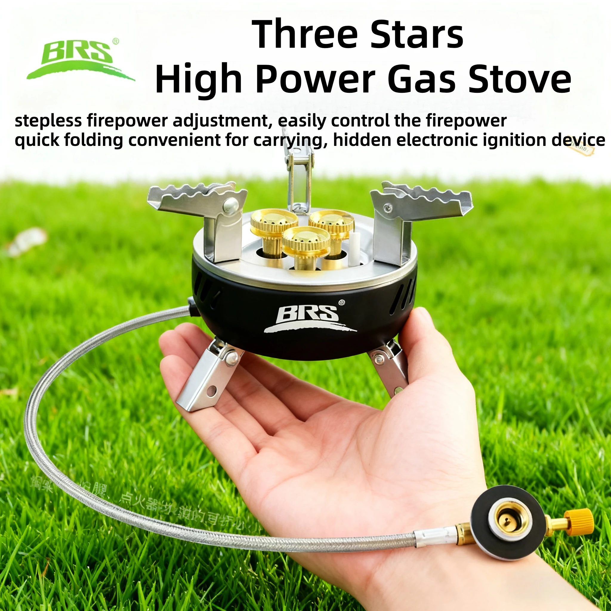 Outdoor Power 'Hose' - BRS 203-Core Camping Gas Stove High