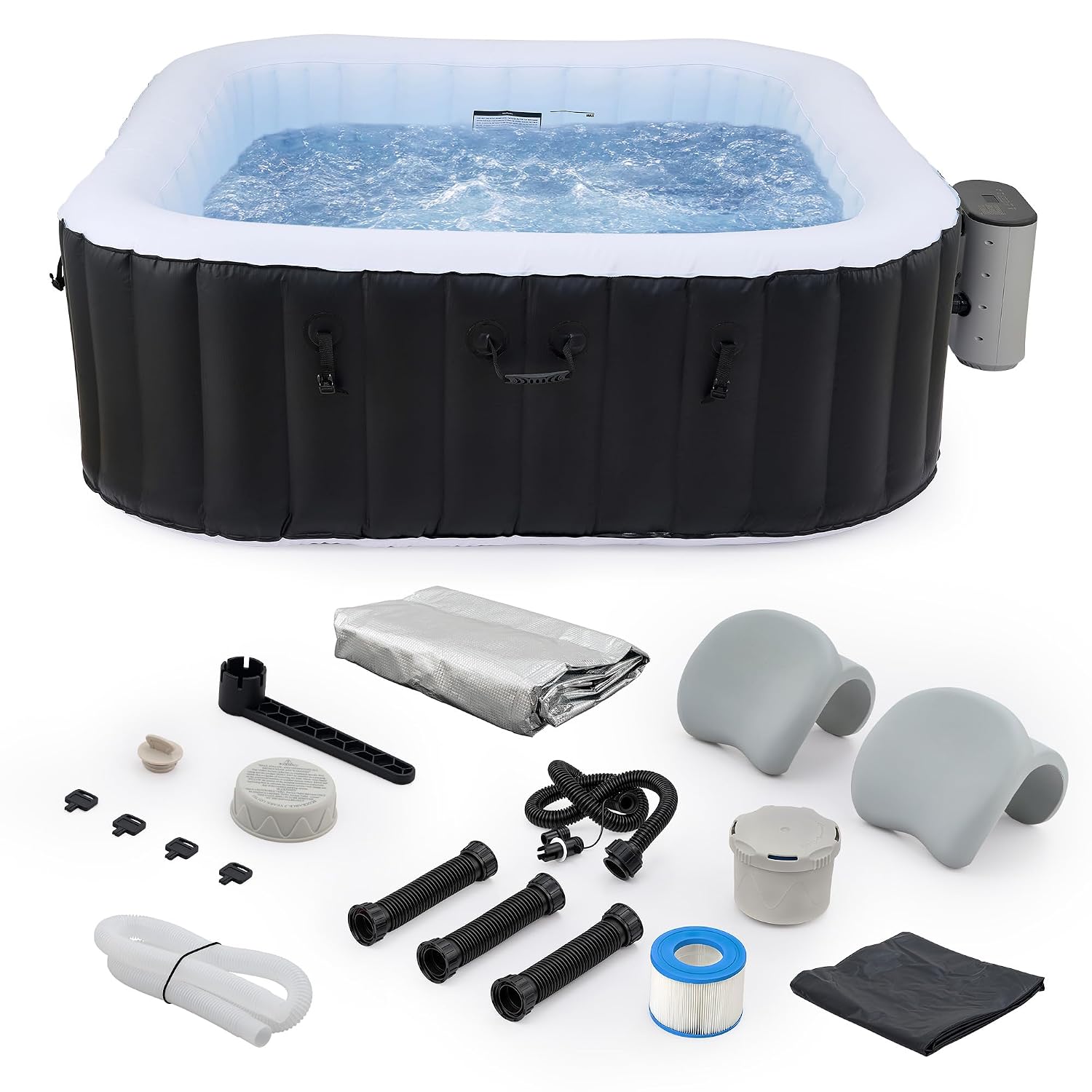 Outdoor Power For Hot Tub - 6.5ft Inflatable Hot Tub, 6-Person Outdoor