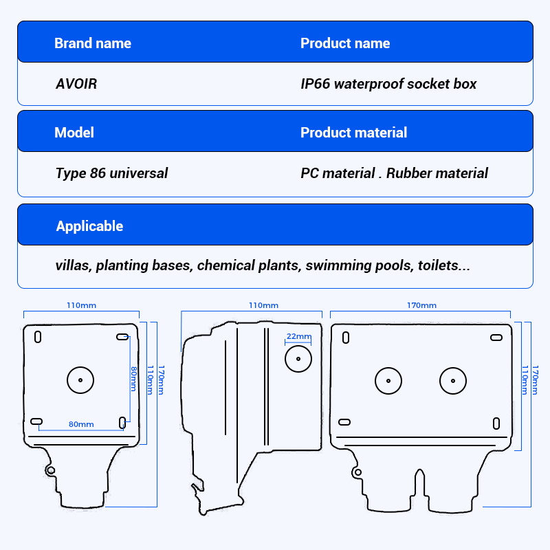 Avoir IP66 Outdoor Waterproof  - Outdoor Power Outlet Wifi ulasan dan harga