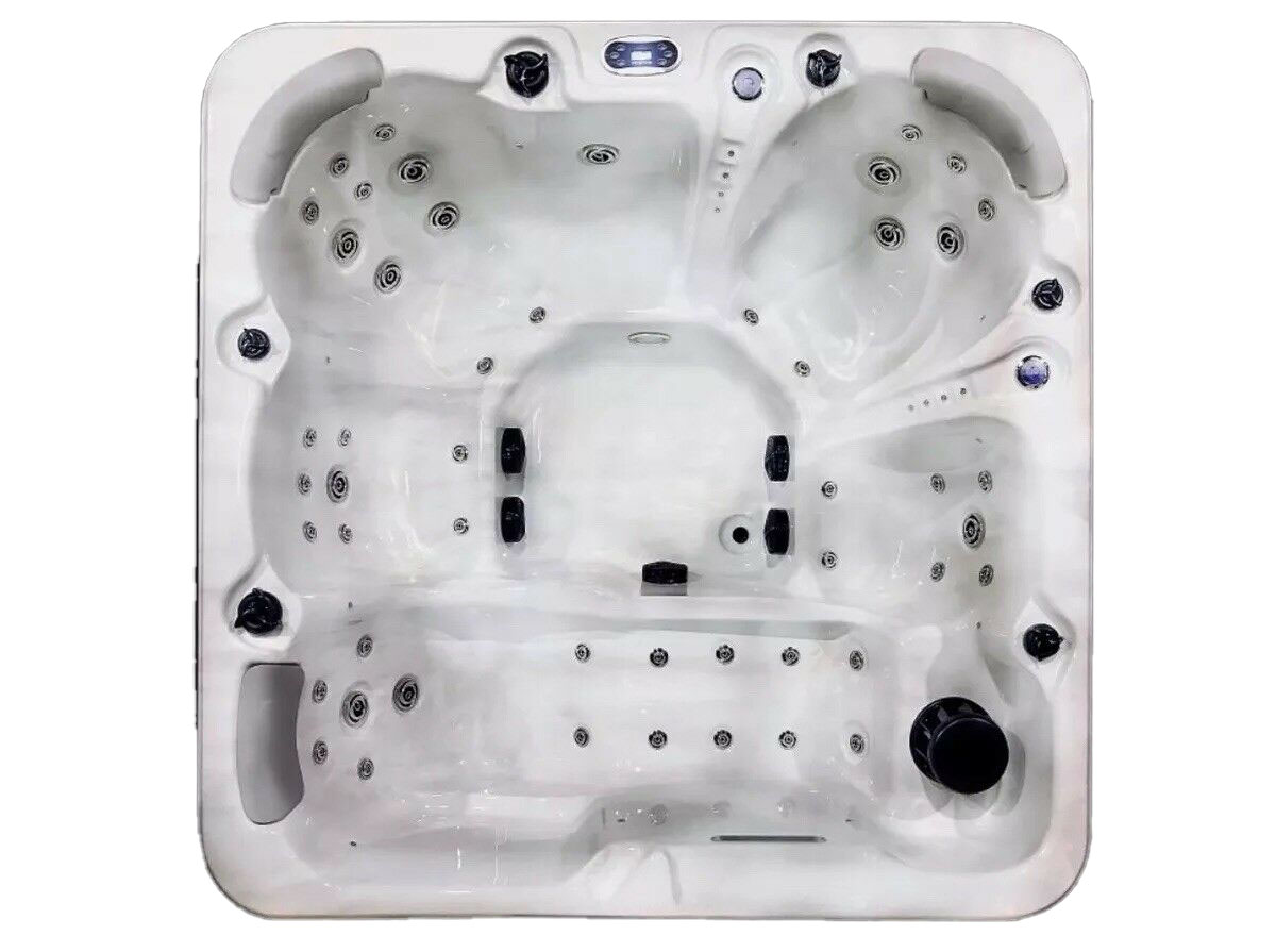 6-Seater Outdoor White Marble  - Outdoor Power For Hot Tub ulasan dan harga