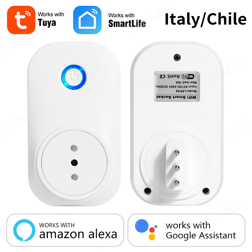 16A Chile Italy Wifi Smart Soc - Outdoor Power Outlet Wifi ulasan dan harga