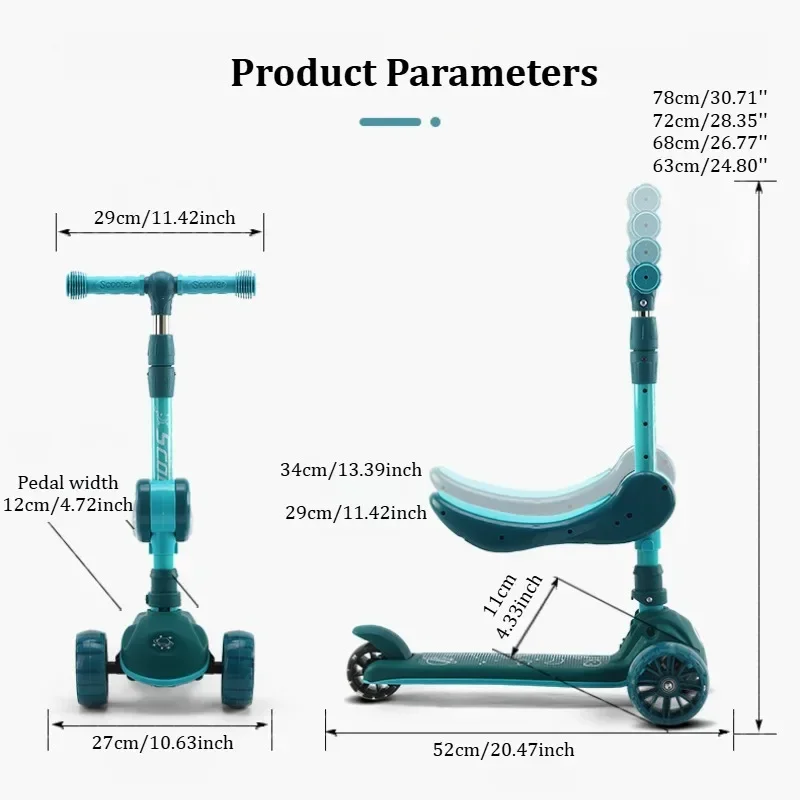 2-in-1 Kids Kick Scooter with  - Outdoor Power Point ulasan dan harga