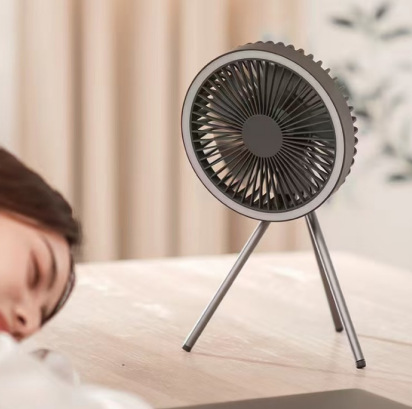 Portable Camping Fan with LED  - Outdoor Power Point ulasan dan harga