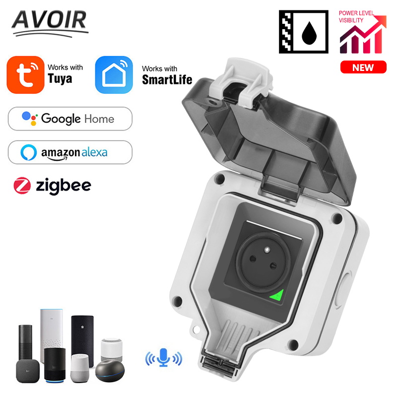 Avoir Zigbee Tuya IP66 Outdoor - Outdoor Power Outlet Wifi ulasan dan harga