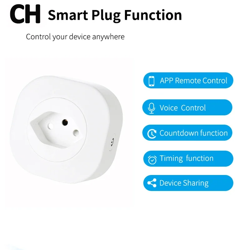 WiFi Smart Plug 16A Switzerlan - Outdoor Power Outlet Wifi ulasan dan harga