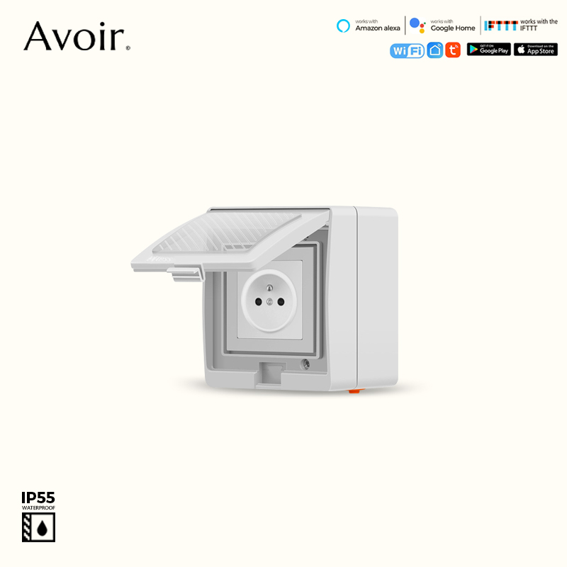 Avoir IP55 Tuya Wifi Electrica - Outdoor Power Outlet Wifi ulasan dan harga
