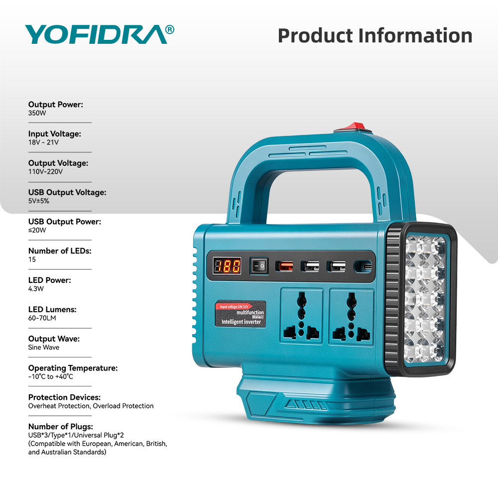 YOFIDRA 220V Portable Power In - Outdoor Power Point ulasan dan harga