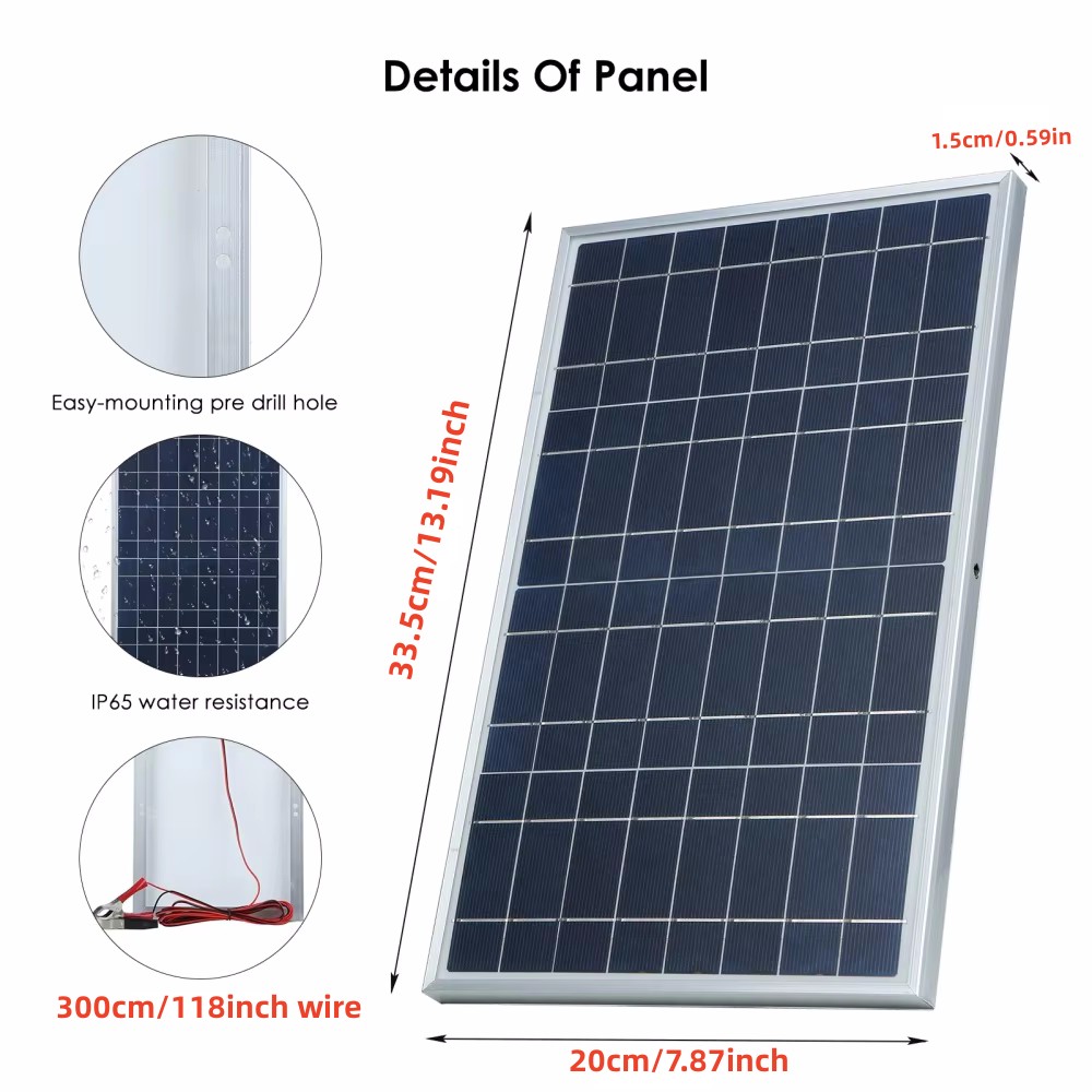 35W Solar Panel Kit Complete 1 - Outdoor Power Kit ulasan dan harga